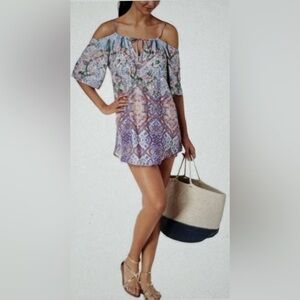 NANETTE LEPORE SWIM Festival Cannes Swim Cover Up Off Shoulder Dress M/L NWT